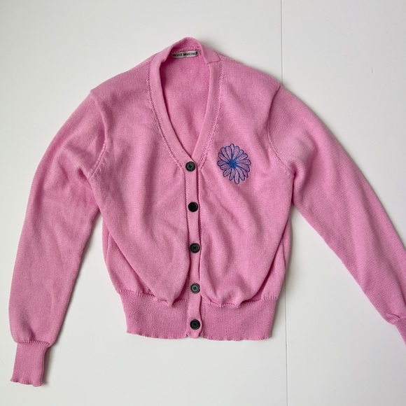 Pink Floral Embroidered Women's Sweater - Picture 2 of 5